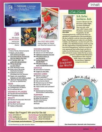 Lisa Inhaltsverzeichnis