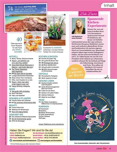 Lisa Inhaltsverzeichnis