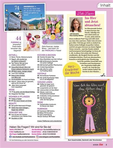 Lisa Inhaltsverzeichnis