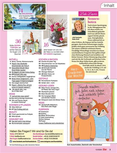 Lisa Inhaltsverzeichnis