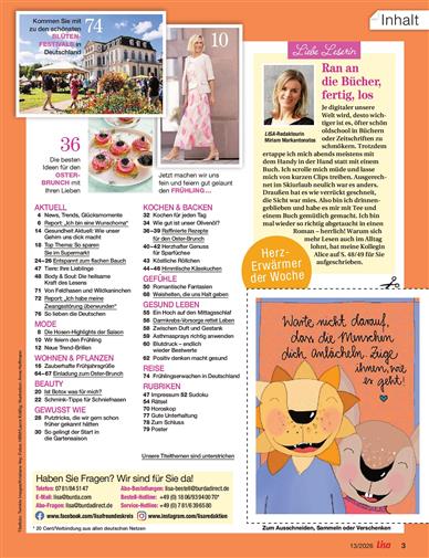 Lisa Inhaltsverzeichnis