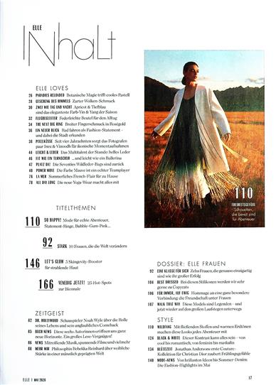 Elle Inhaltsverzeichnis