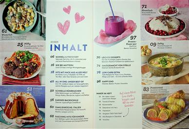 Rezepte mit Herz Inhaltsverzeichnis