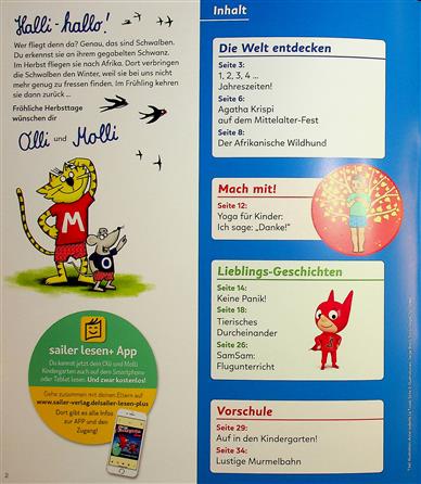 Olli & Molli Kindergarten Inhaltsverzeichnis