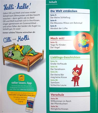 Olli & Molli Kindergarten Inhaltsverzeichnis