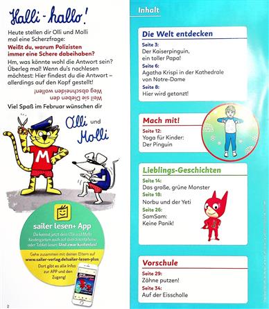 Olli & Molli Kindergarten Inhaltsverzeichnis
