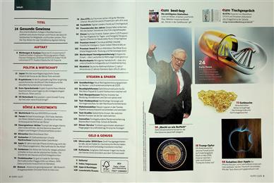 Euro Magazin Wirtschaft und Geld Inhaltsverzeichnis