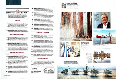 Euro Magazin Wirtschaft und Geld Inhaltsverzeichnis