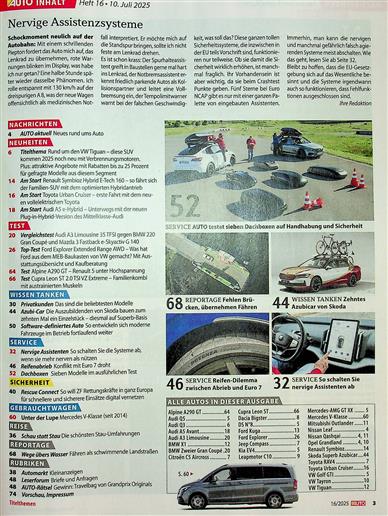 AUTOstraßenverkehr Inhaltsverzeichnis