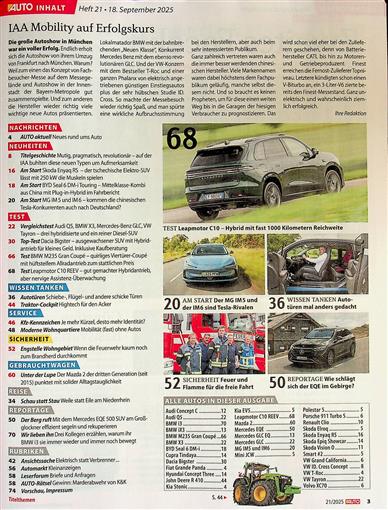 AUTOstraßenverkehr Inhaltsverzeichnis