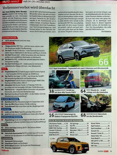 AUTOstraßenverkehr Inhaltsverzeichnis