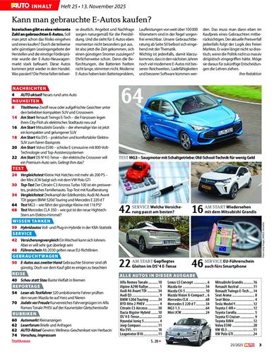 AUTOstraßenverkehr Inhaltsverzeichnis