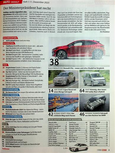 AUTOstraßenverkehr Inhaltsverzeichnis