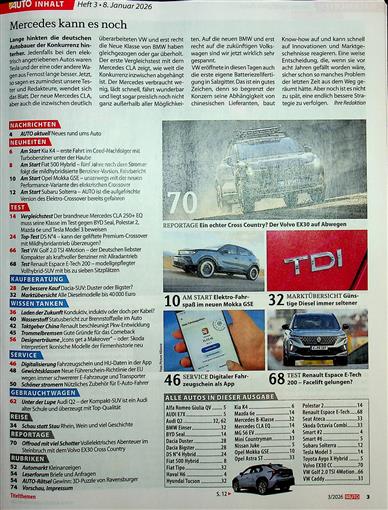 AUTOstraßenverkehr Inhaltsverzeichnis