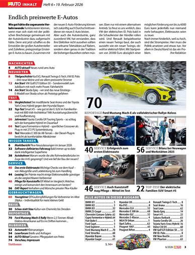 AUTOstraßenverkehr Inhaltsverzeichnis