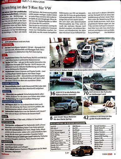 AUTOstraßenverkehr Inhaltsverzeichnis