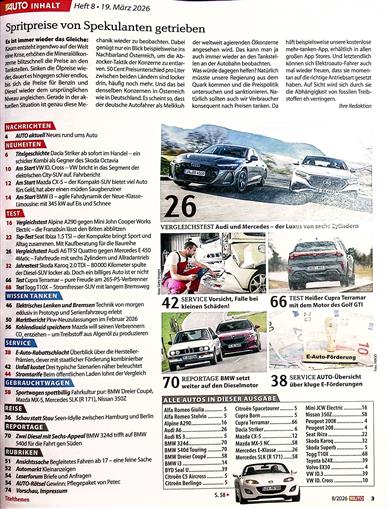 AUTOstraßenverkehr Inhaltsverzeichnis