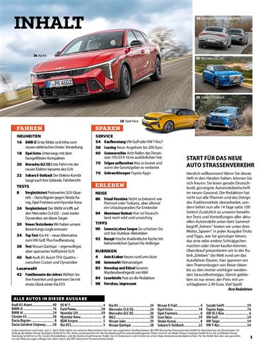 AUTOstraßenverkehr Inhaltsverzeichnis