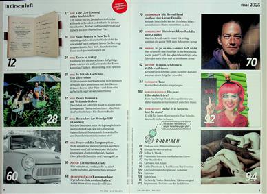 Das Magazin Inhaltsverzeichnis