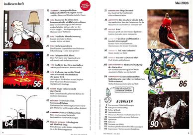 Das Magazin Inhaltsverzeichnis