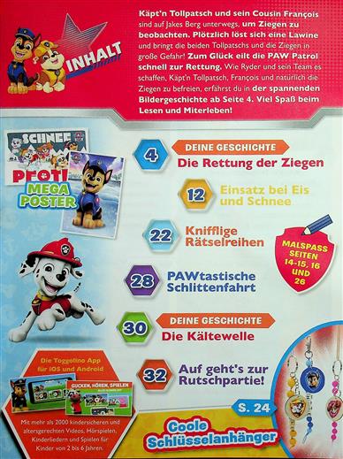 Paw Patrol Inhaltsverzeichnis