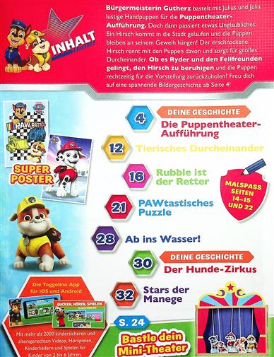 Paw Patrol Inhaltsverzeichnis