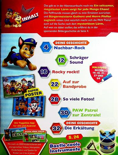 Paw Patrol Inhaltsverzeichnis