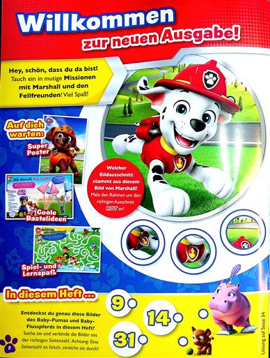 Paw Patrol Inhaltsverzeichnis