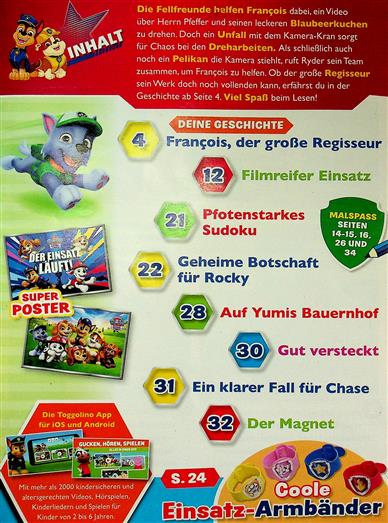 Paw Patrol Special Inhaltsverzeichnis