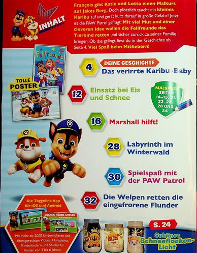 Paw Patrol Special Inhaltsverzeichnis