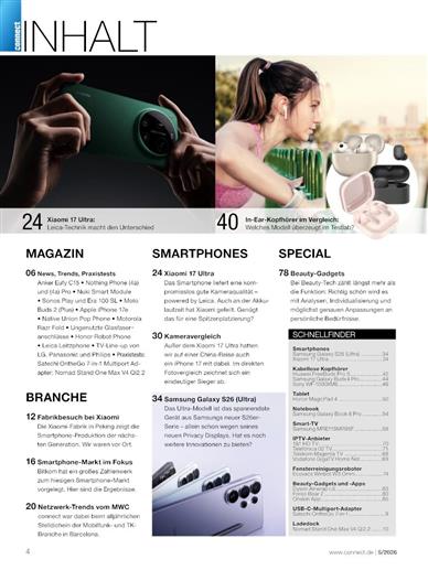 Connect Inhaltsverzeichnis