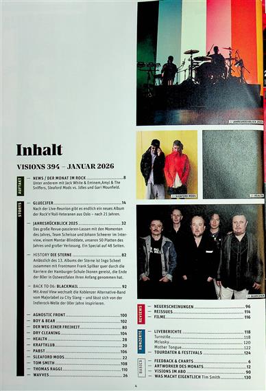 Visions Inhaltsverzeichnis