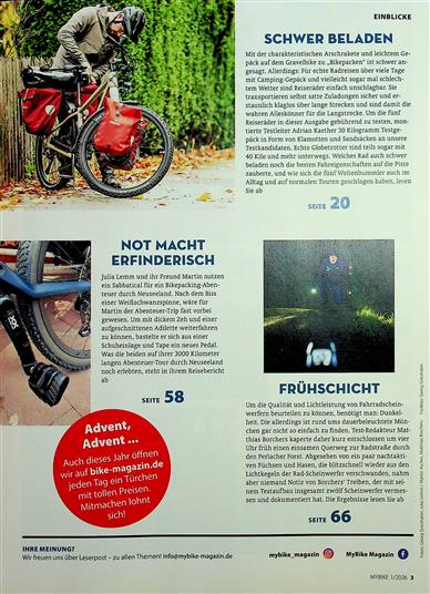 MyBike Inhaltsverzeichnis