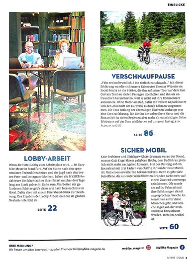 MyBike Inhaltsverzeichnis