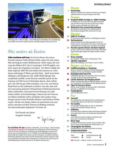 Caravaning Inhaltsverzeichnis