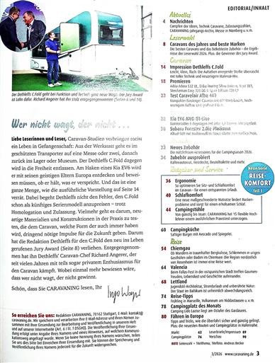Caravaning Inhaltsverzeichnis
