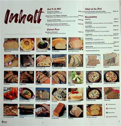 Brot Magazin Inhaltsverzeichnis