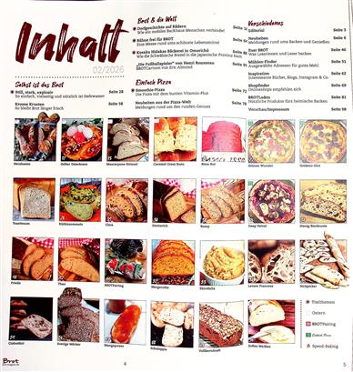 Brot Magazin Inhaltsverzeichnis