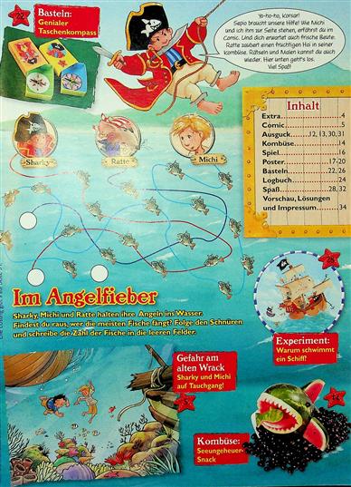 Käpt'n Sharky Inhaltsverzeichnis