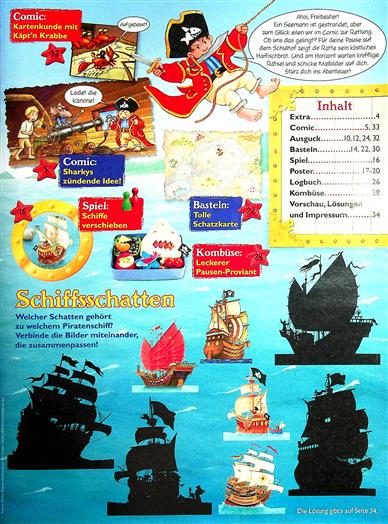Käpt'n Sharky Inhaltsverzeichnis
