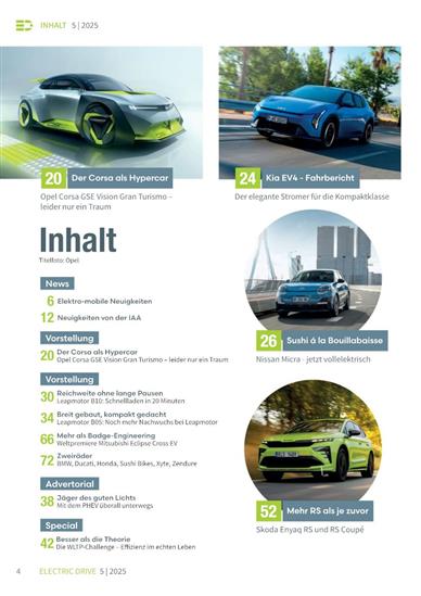 Electric Drive Inhaltsverzeichnis