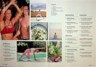 Yoga World Inhaltsverzeichnis
