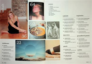 Yoga World Inhaltsverzeichnis