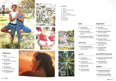 Yoga World Inhaltsverzeichnis