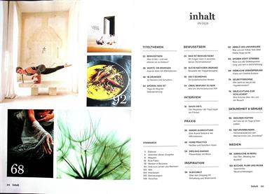 Yoga World Inhaltsverzeichnis