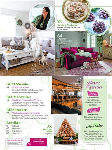 Lena Wohnen & Dekorieren Inhaltsverzeichnis