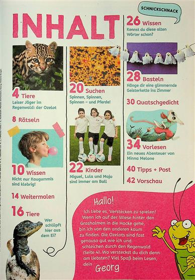 GEOlino Mini Inhaltsverzeichnis