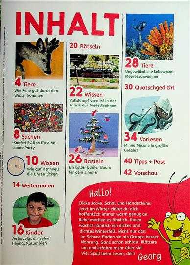 GEOlino Mini Inhaltsverzeichnis