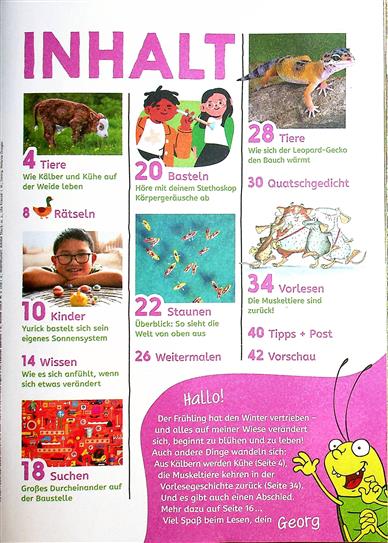 GEOlino Mini Inhaltsverzeichnis