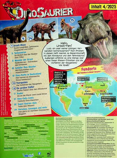 Dinosaurier Inhaltsverzeichnis